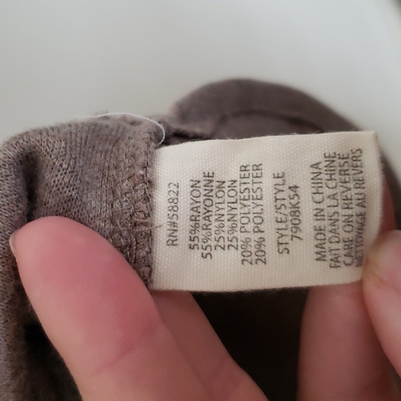 Max Studio weekend neutral color fleece lined sweatshirt dress, trendy, Sz S - Picture 7 of 9